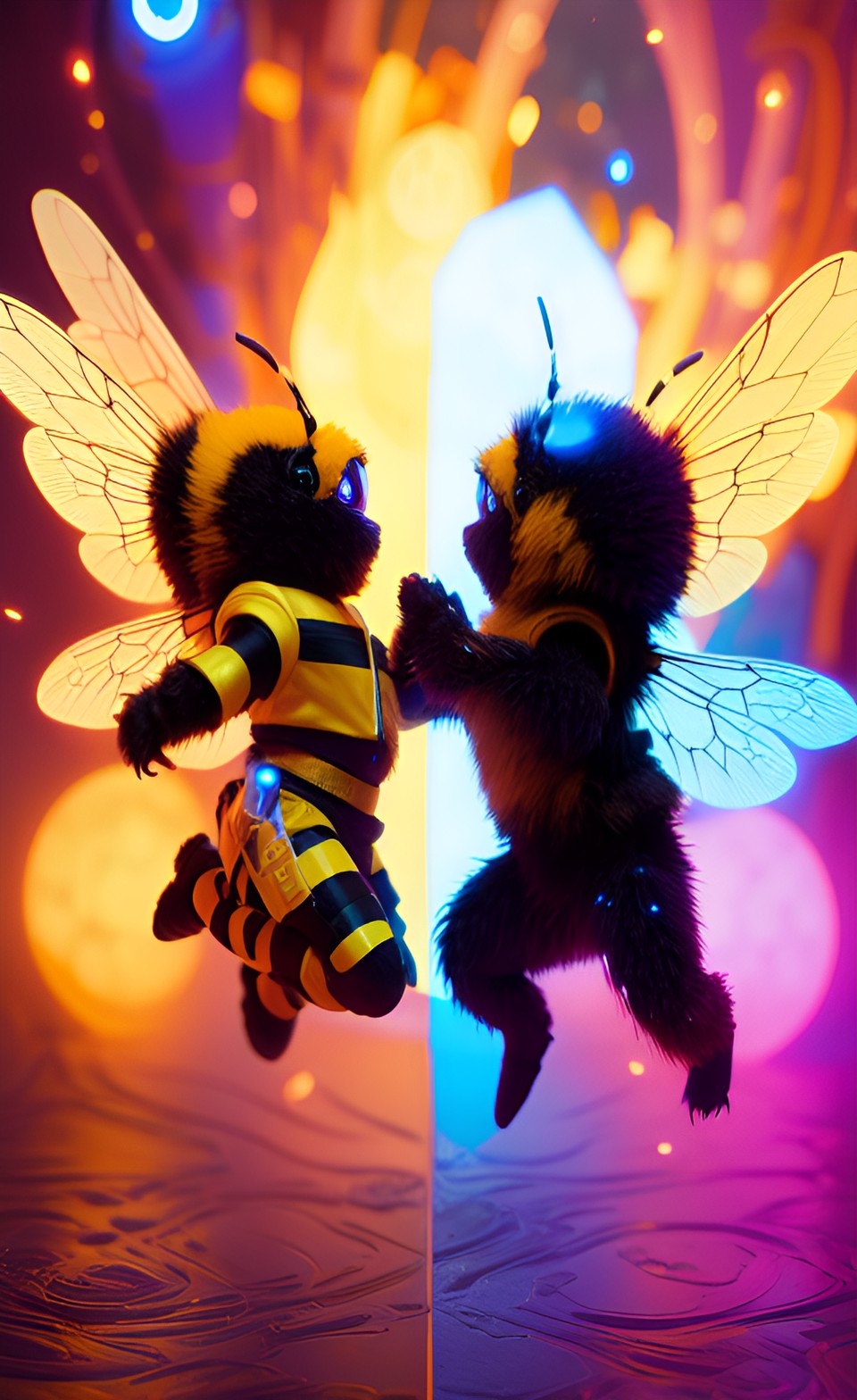 bumblebees dancing and smiling preview