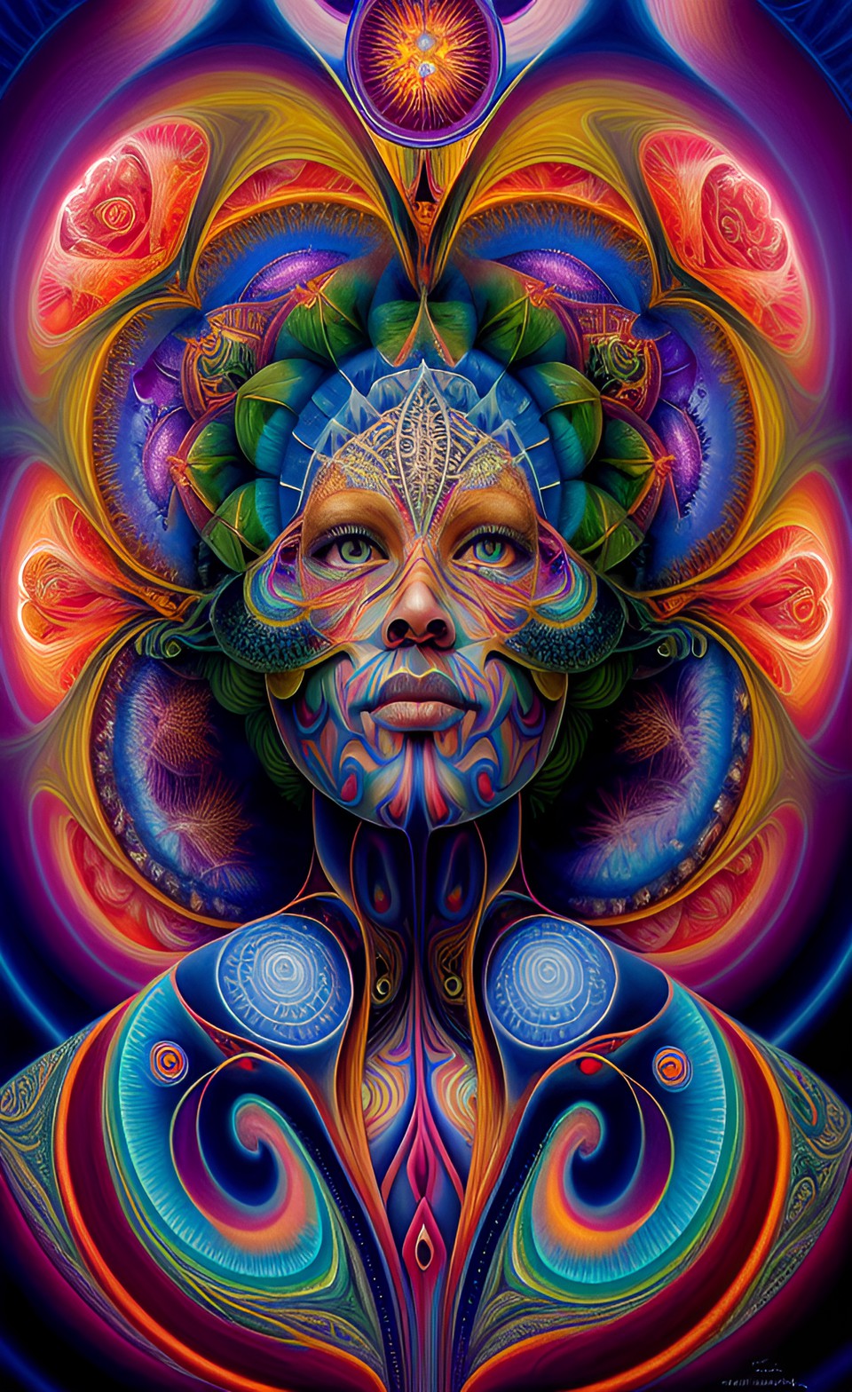 human eye, alex grey style, high definition, realistic, visionary art, symmetrical, fractal, trippy, surrealism, hypnotic, psycodelic, mystical, mandala, artistic, neon, glow, roots, preview