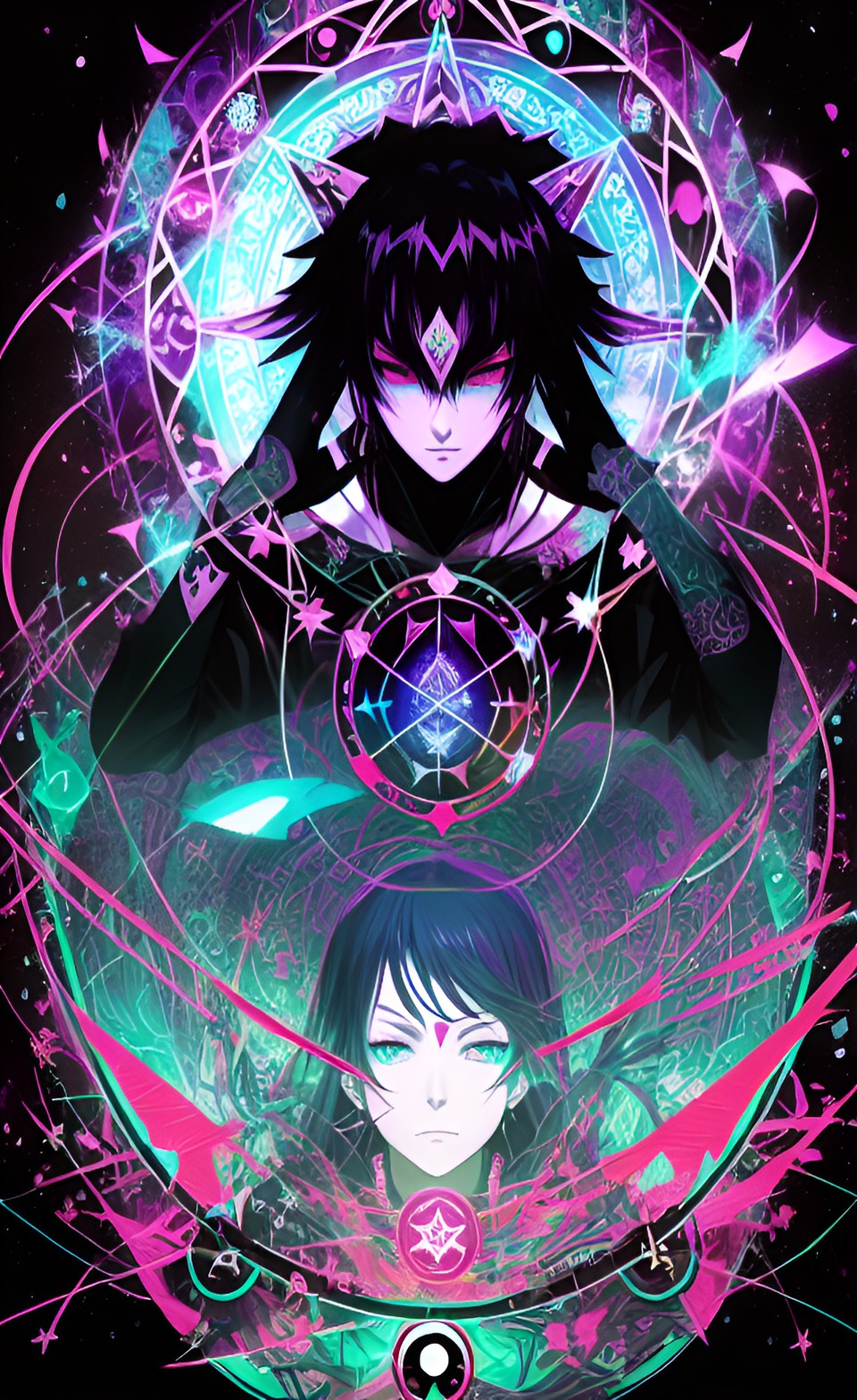 🃏⛩️🥀hypervivid khaos 💀star shining omnifractal black ⭐️light upon the worthy 🪐adept achieving magickal 👁️gnosis in the sacred geometrical center of the the occult initiation ritual🪶🪬👽 preview