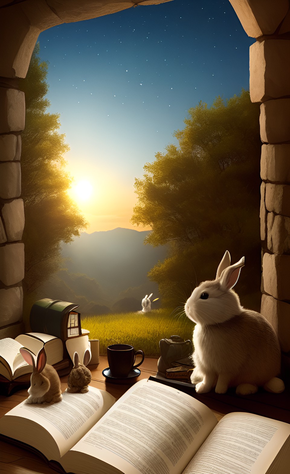 bible, rabbit, very early, before dawn, worship god first, devotions, prayer,  thank god for the day, before sunrise preview