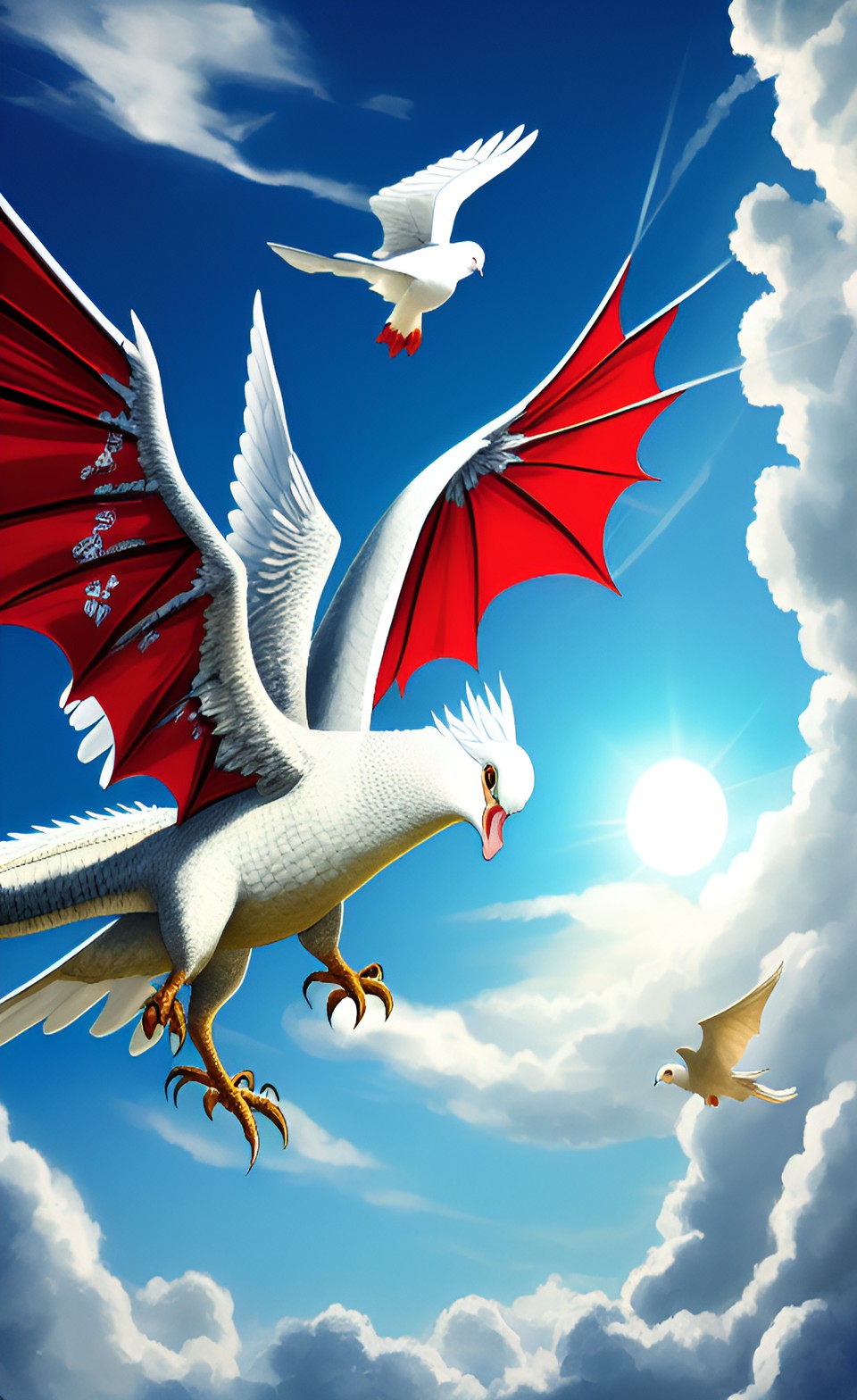 in the morning, the holy spirit transforms the dragon into a dove preview