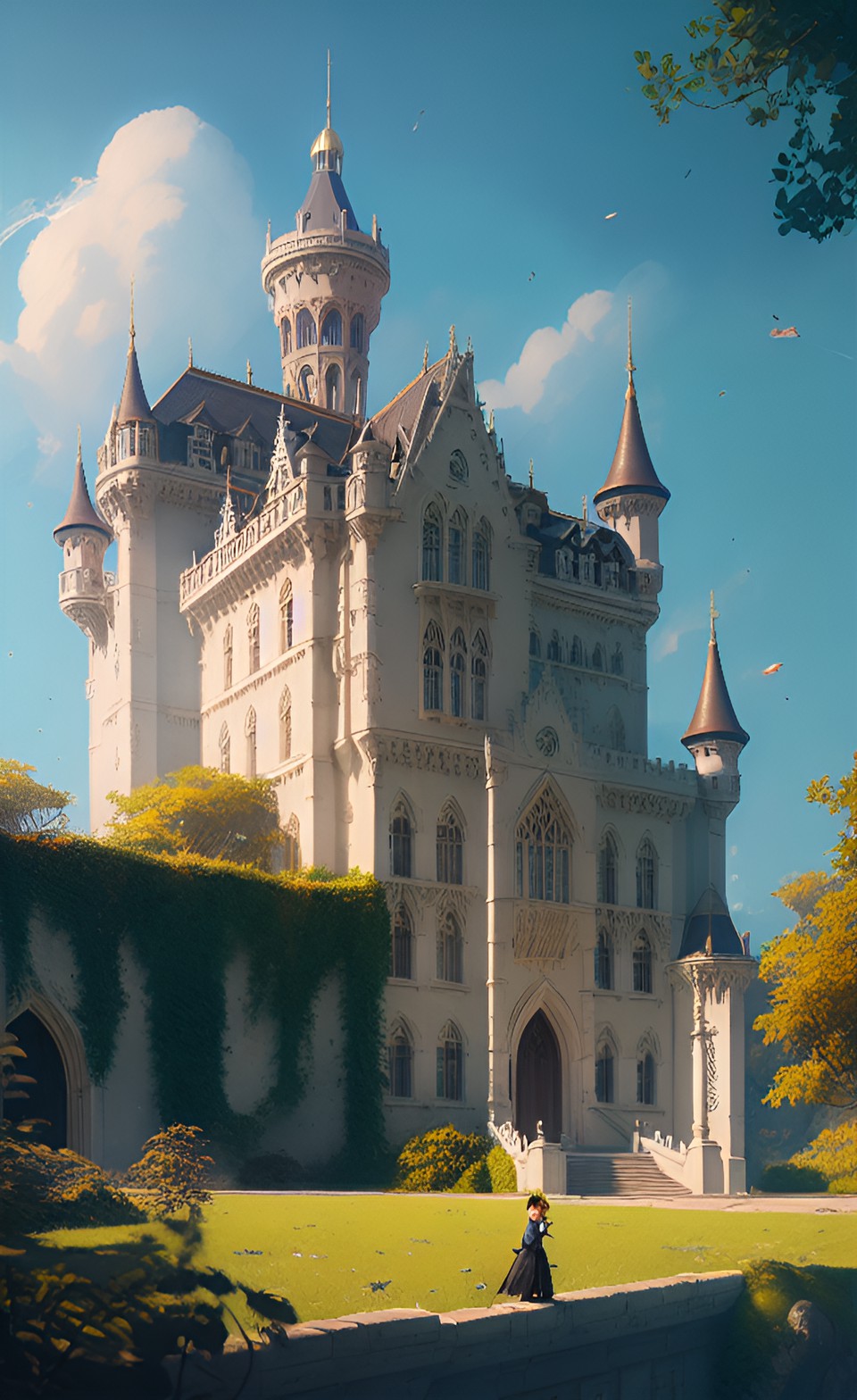 white cat; castle preview