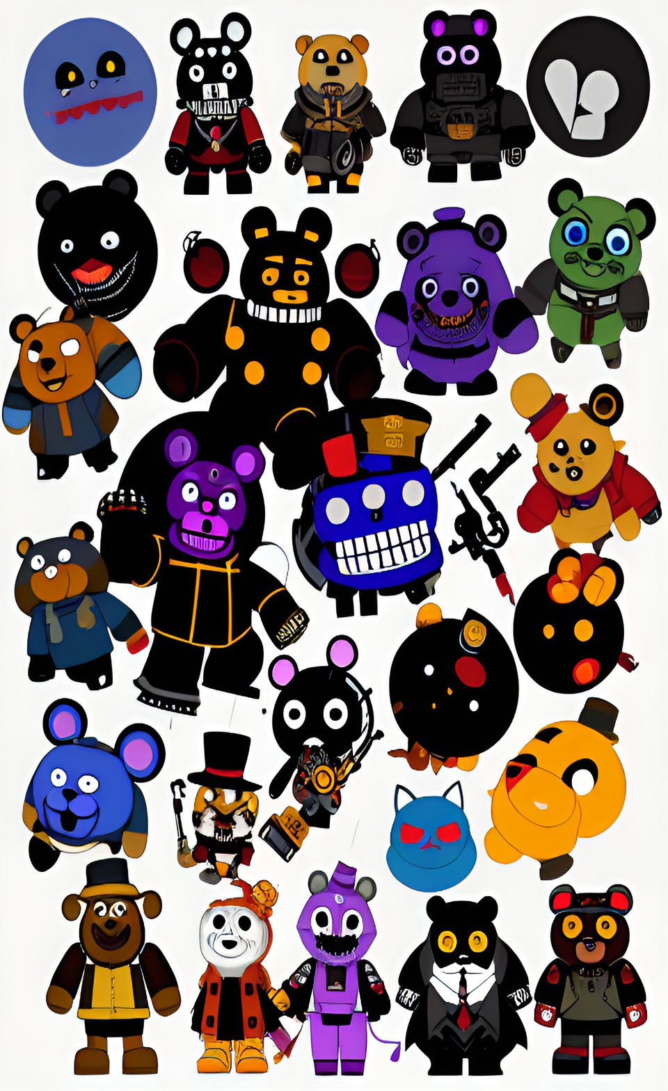 five nights at freddy's characters preview