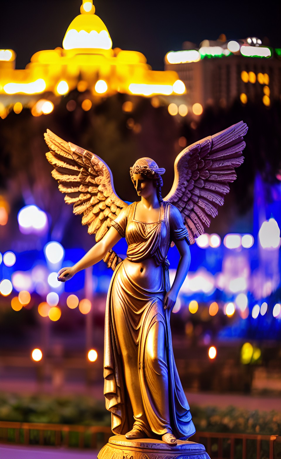 Angel statue - yerevan republique square at night angel statues preview