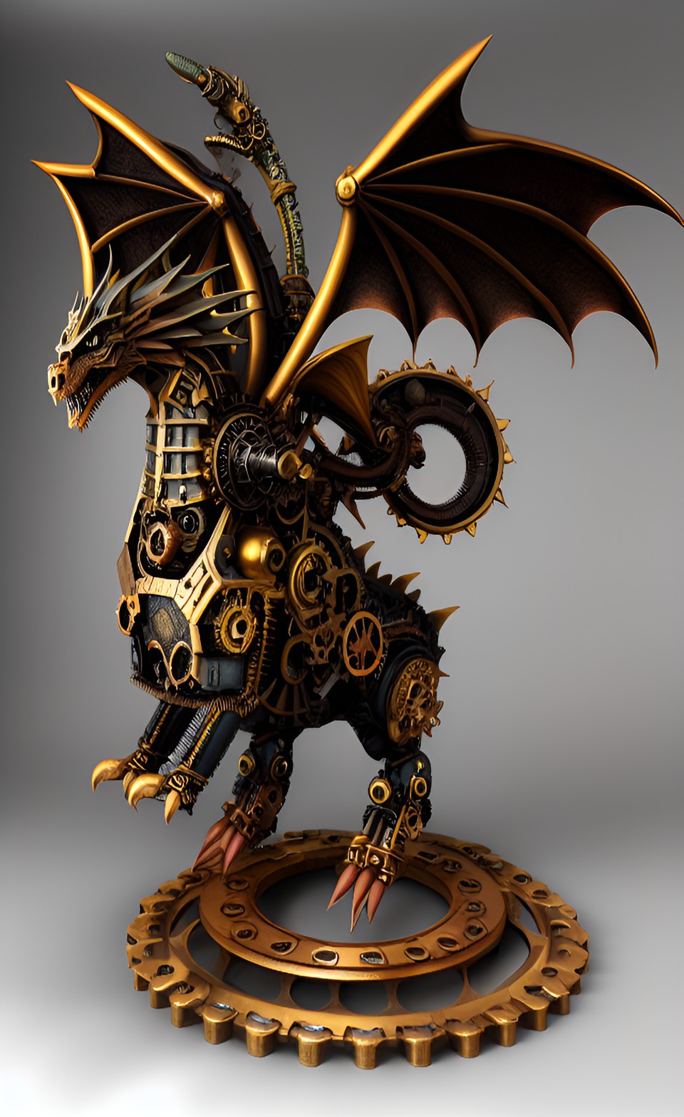 Festus - steampunk biomech dragon preview