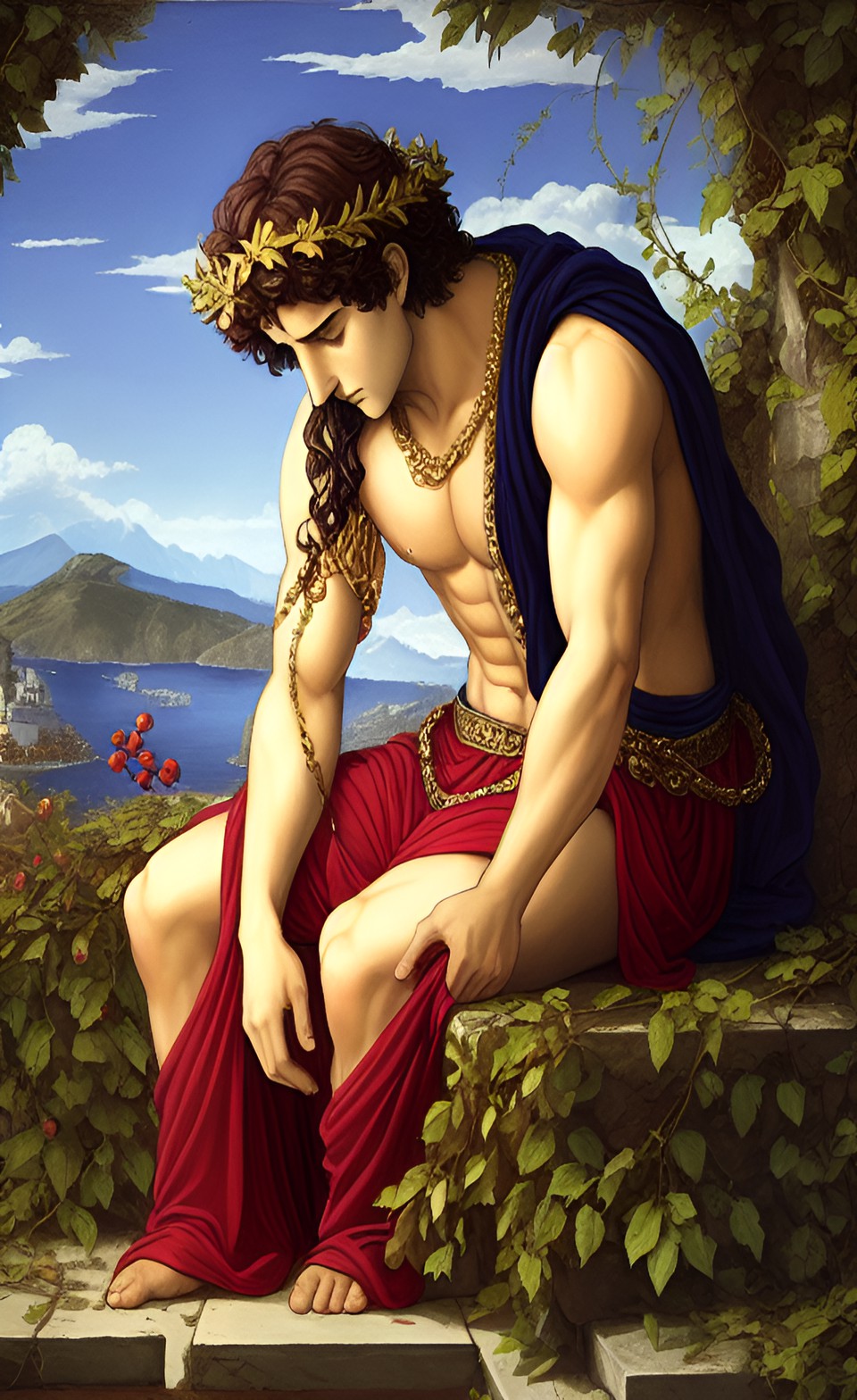 greek mythology, dionysus grieving preview