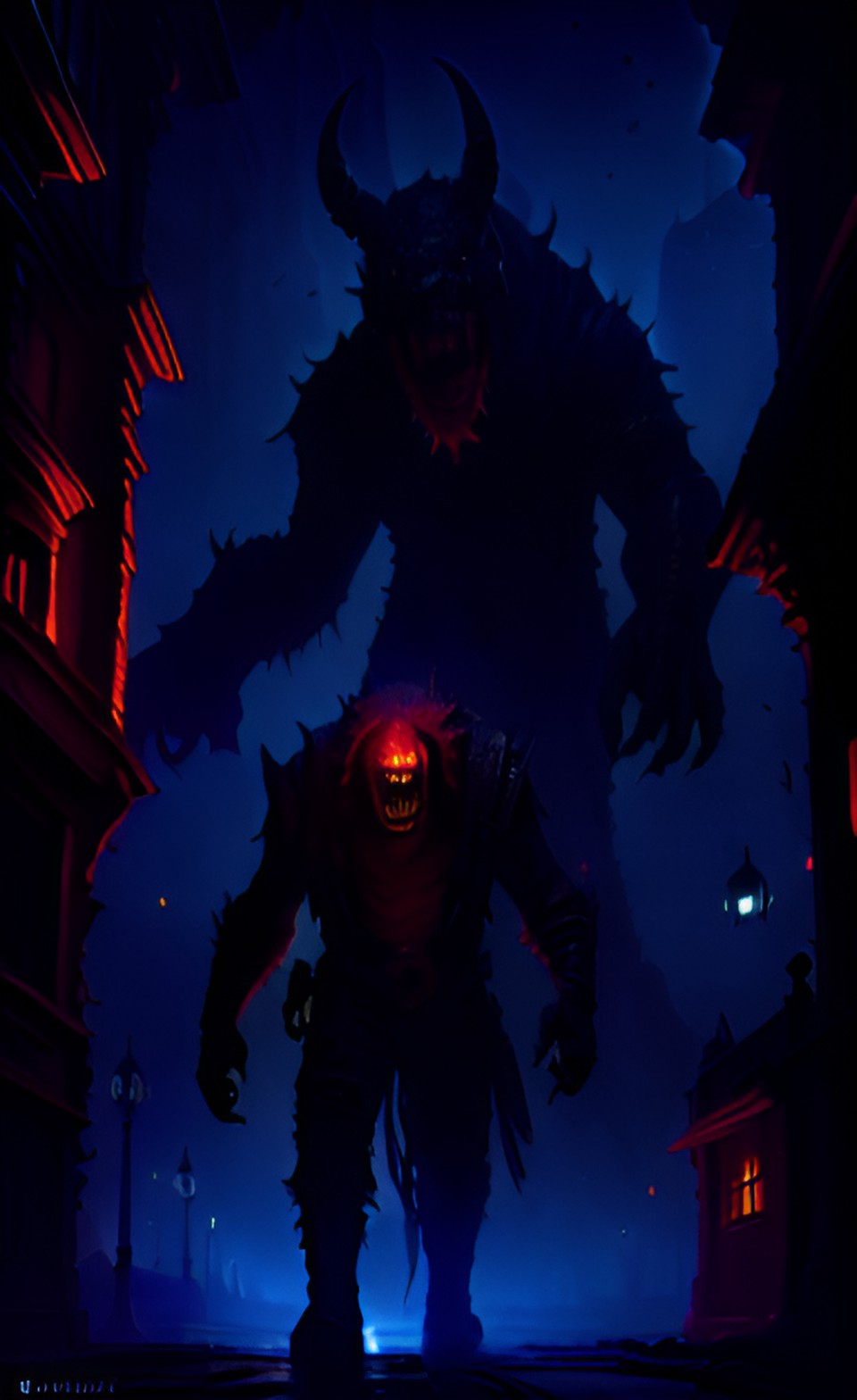 Terrors in the Night - horrific monster, grotesque, darkness, shadows preview