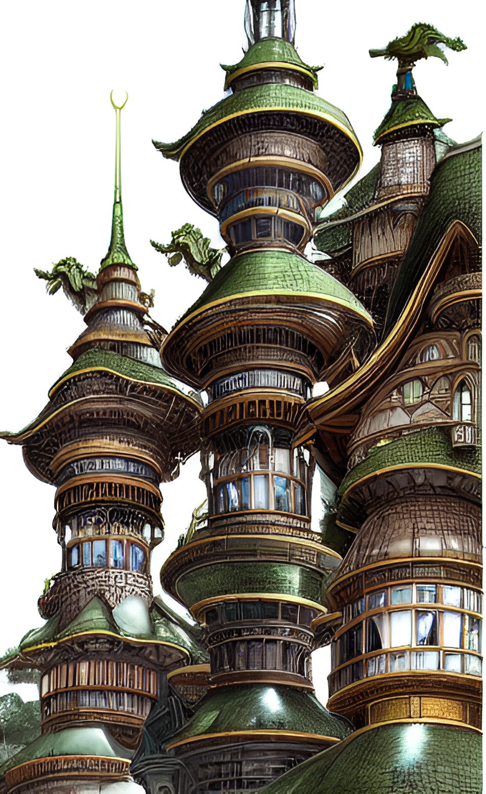 fantasy city eclectic architecture preview