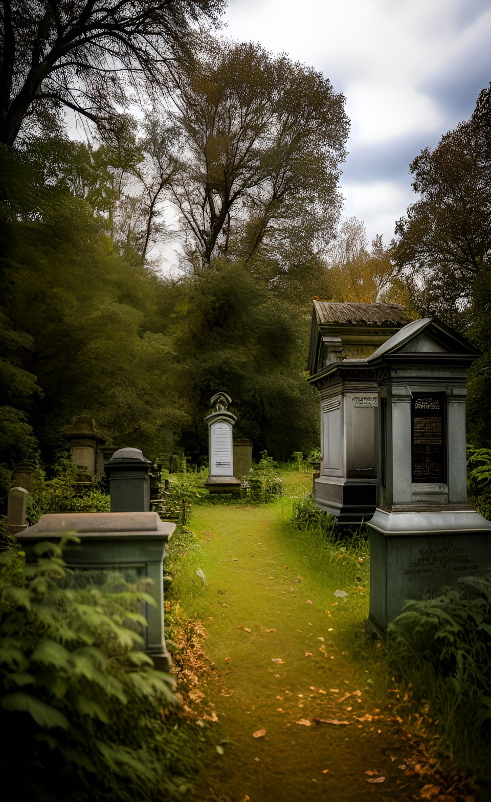 abandoned overgrown haunted cemetery preview