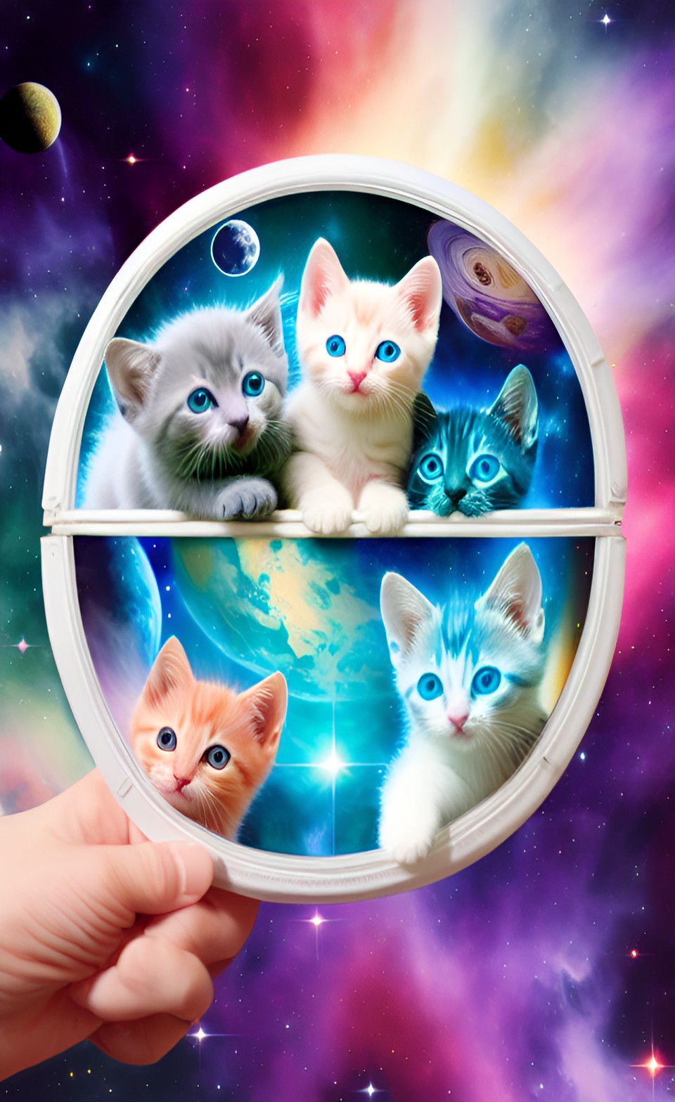 pastel kittens in space preview