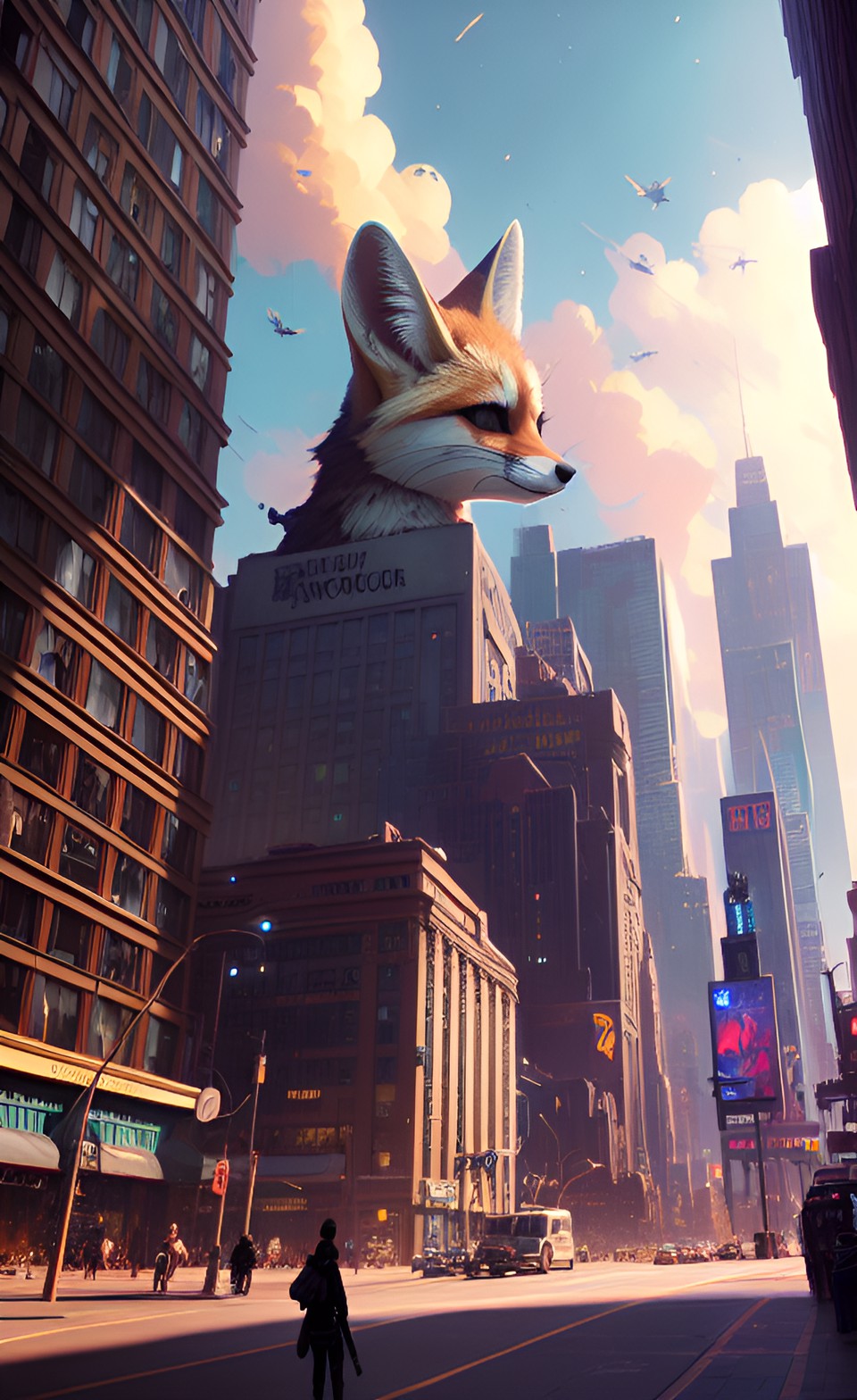 Urban Fennec - giant fennec in city preview