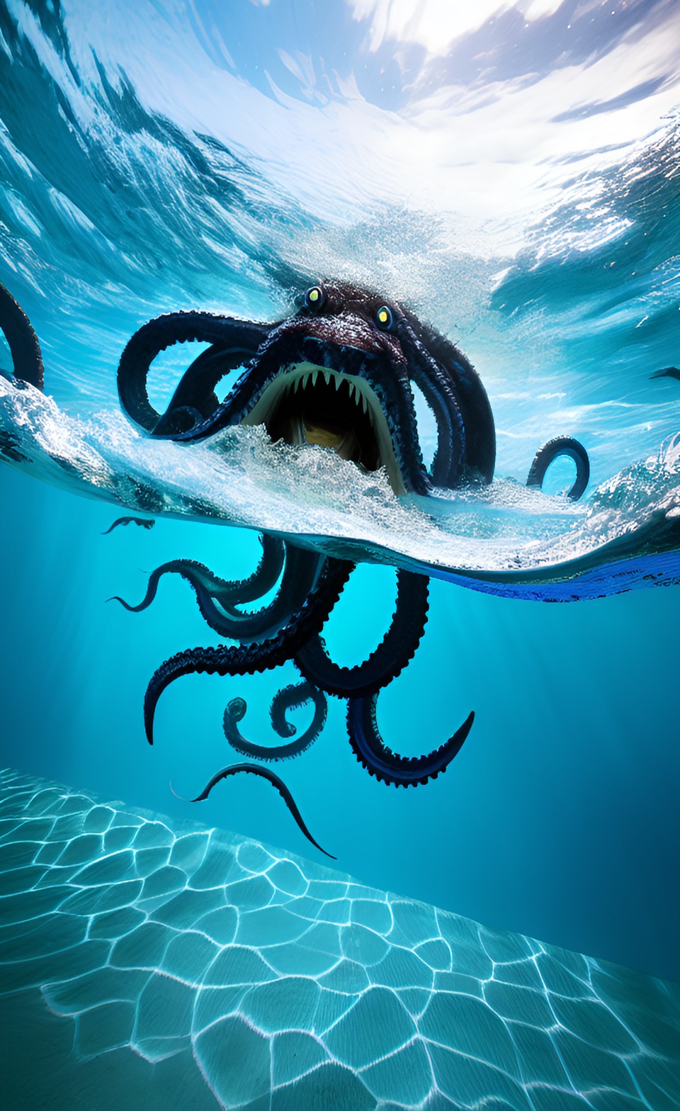 kraken in a swimming pool preview