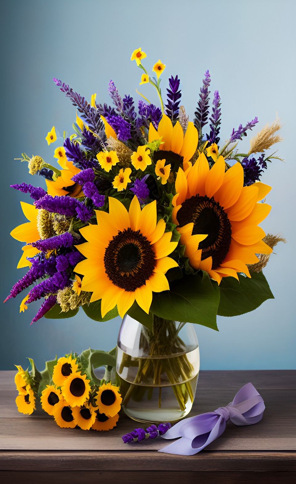 sunflowers and lavenders preview