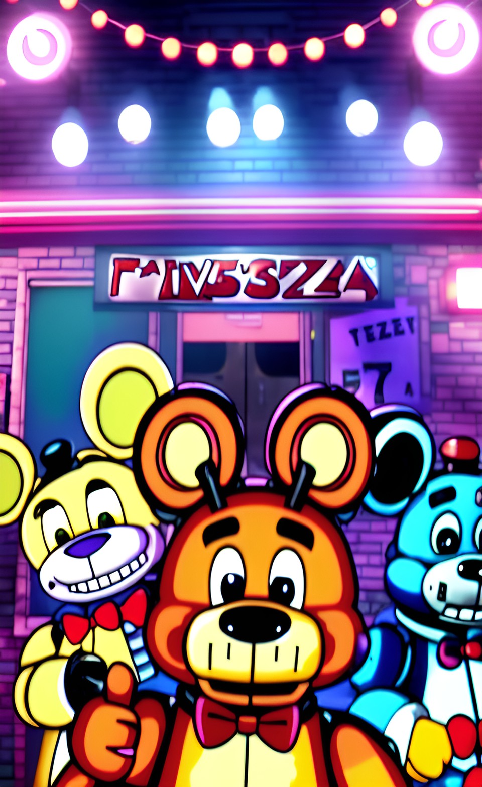 five nights at freddy's pizzeria in anime preview