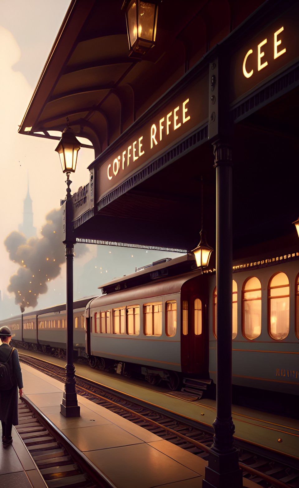 Caffeine Express(o) - roaring 20’s coffee shop train station preview