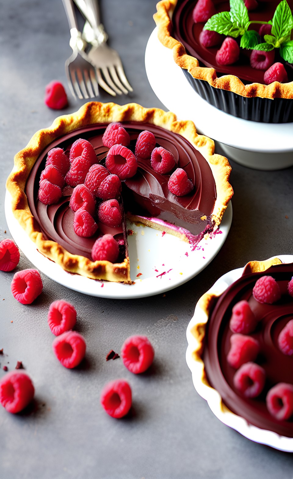 Raspberry Choco Pie - raspberry chocolate pie preview