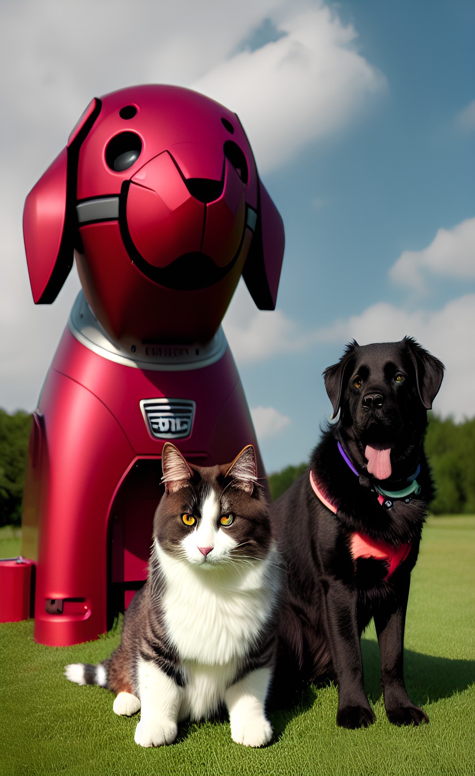 a giant cat and a dog and dog better than the machine preview