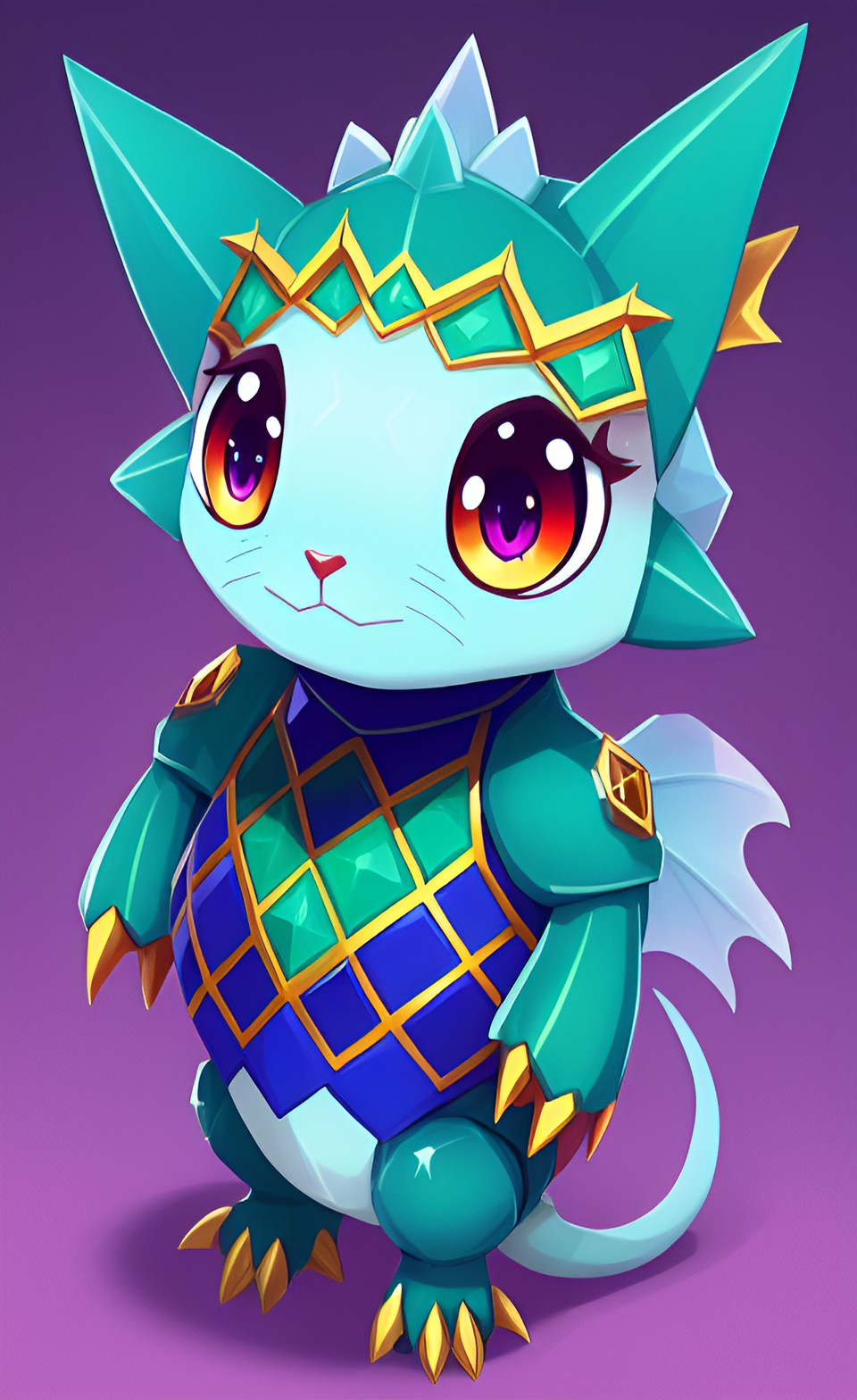 a little diamond dragon with huge eyes preview