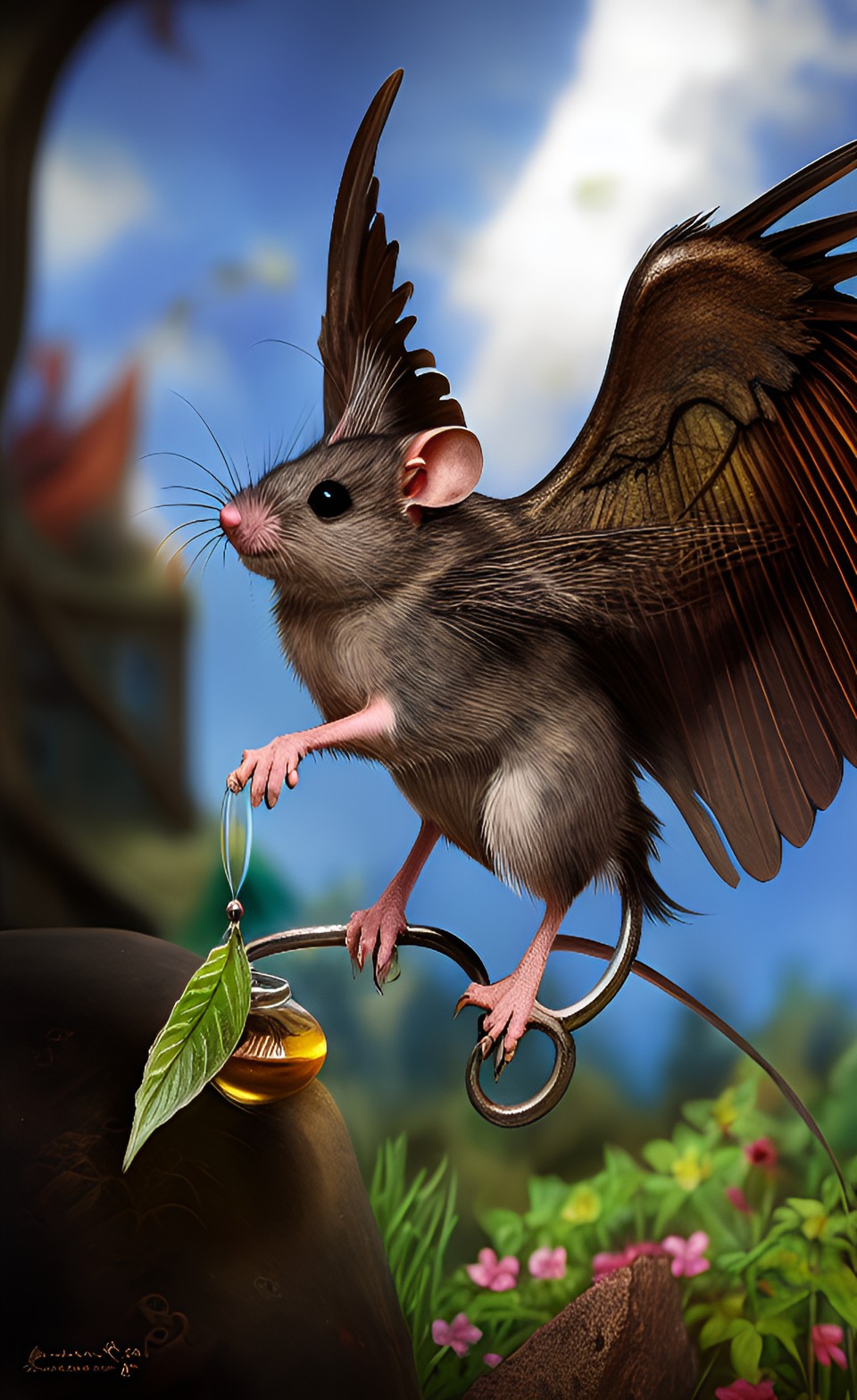 winged rat, fantasy creatures, alchemist lab preview