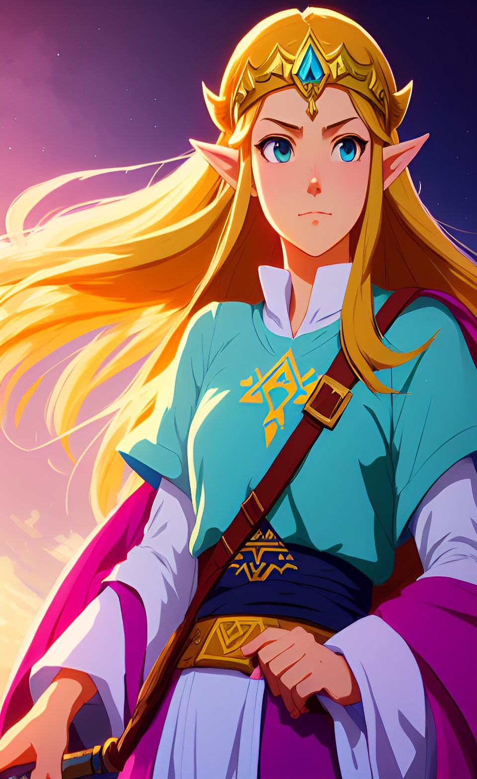 princess zelda, closeup preview