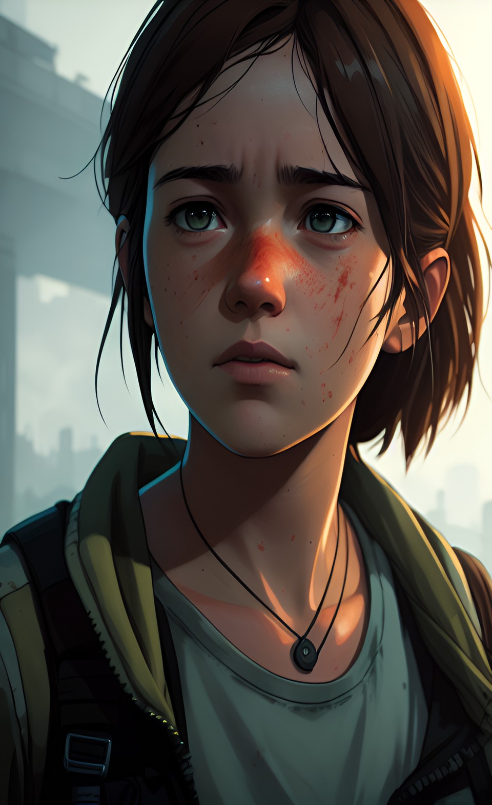 the last of us, ellie, close up, face preview