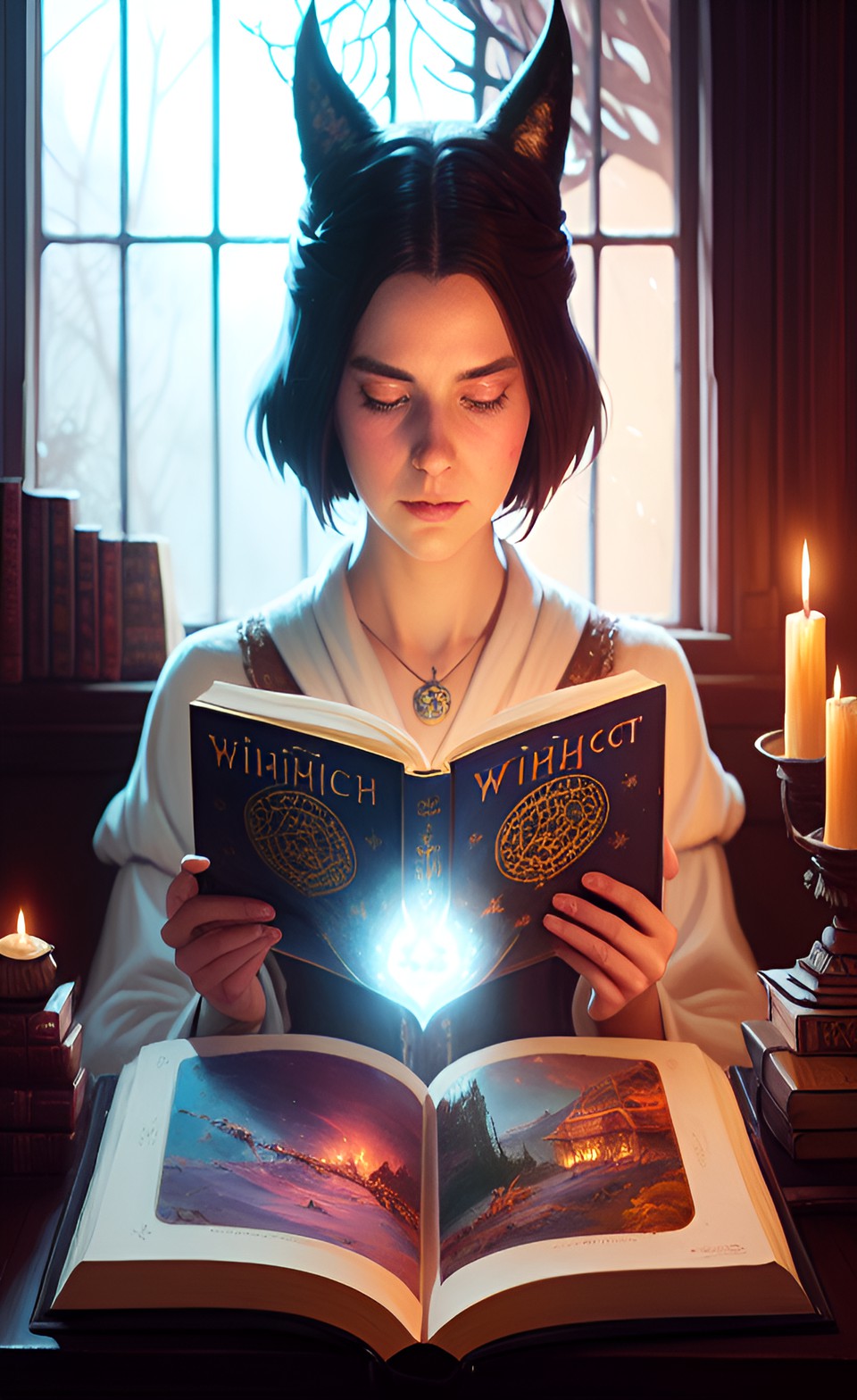 the witch reading from her spell book preview