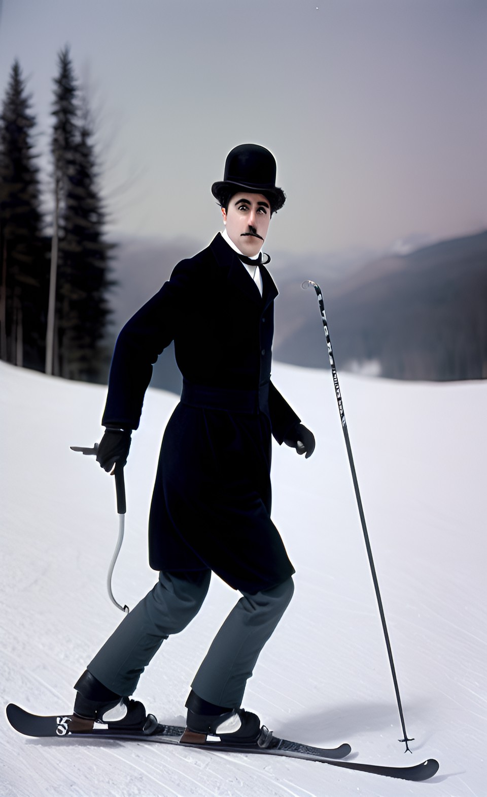 charlie chaplin skiing preview