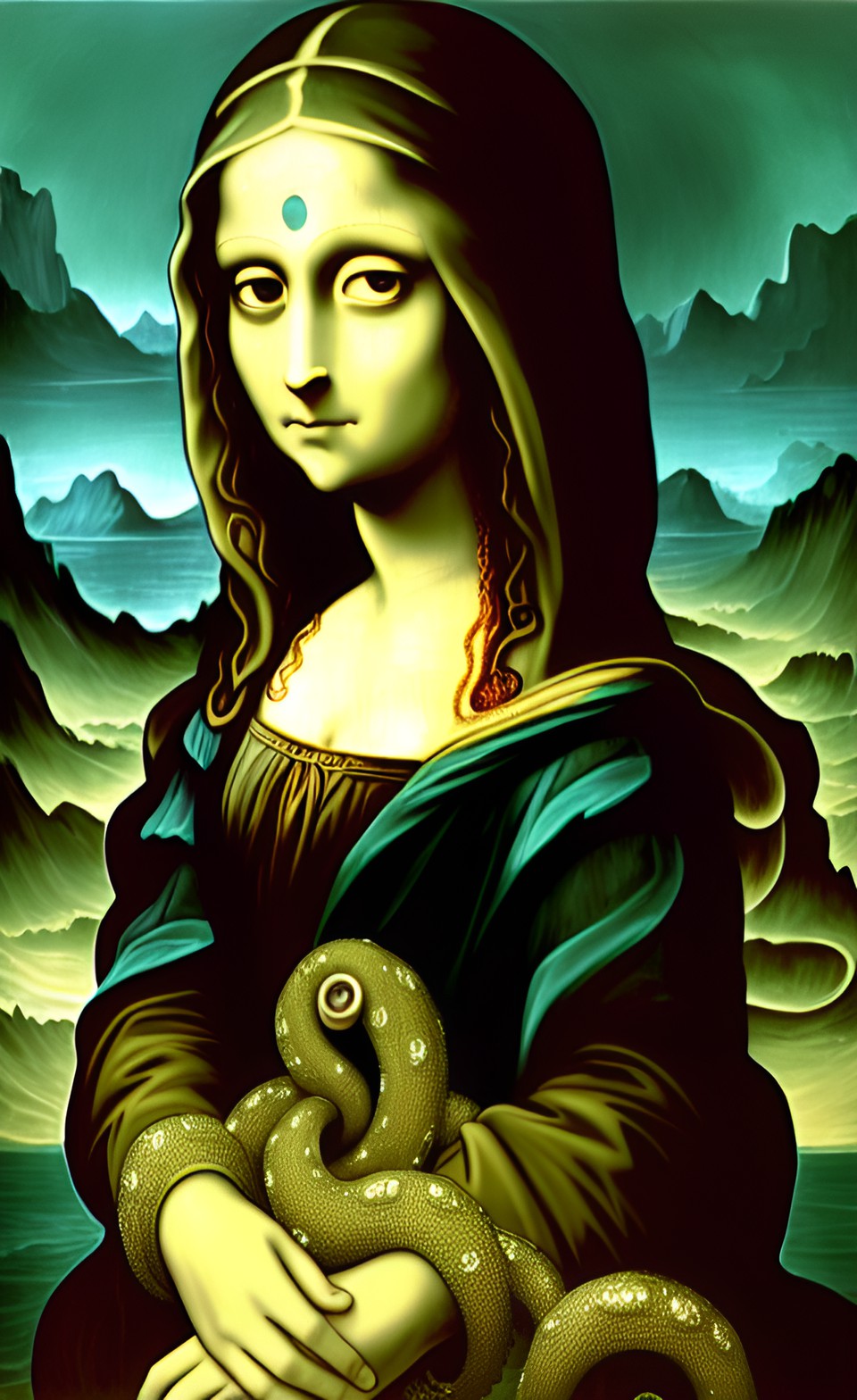 tentacle monster lovecraftiandark nightmare mona lisa tentacle horror preview