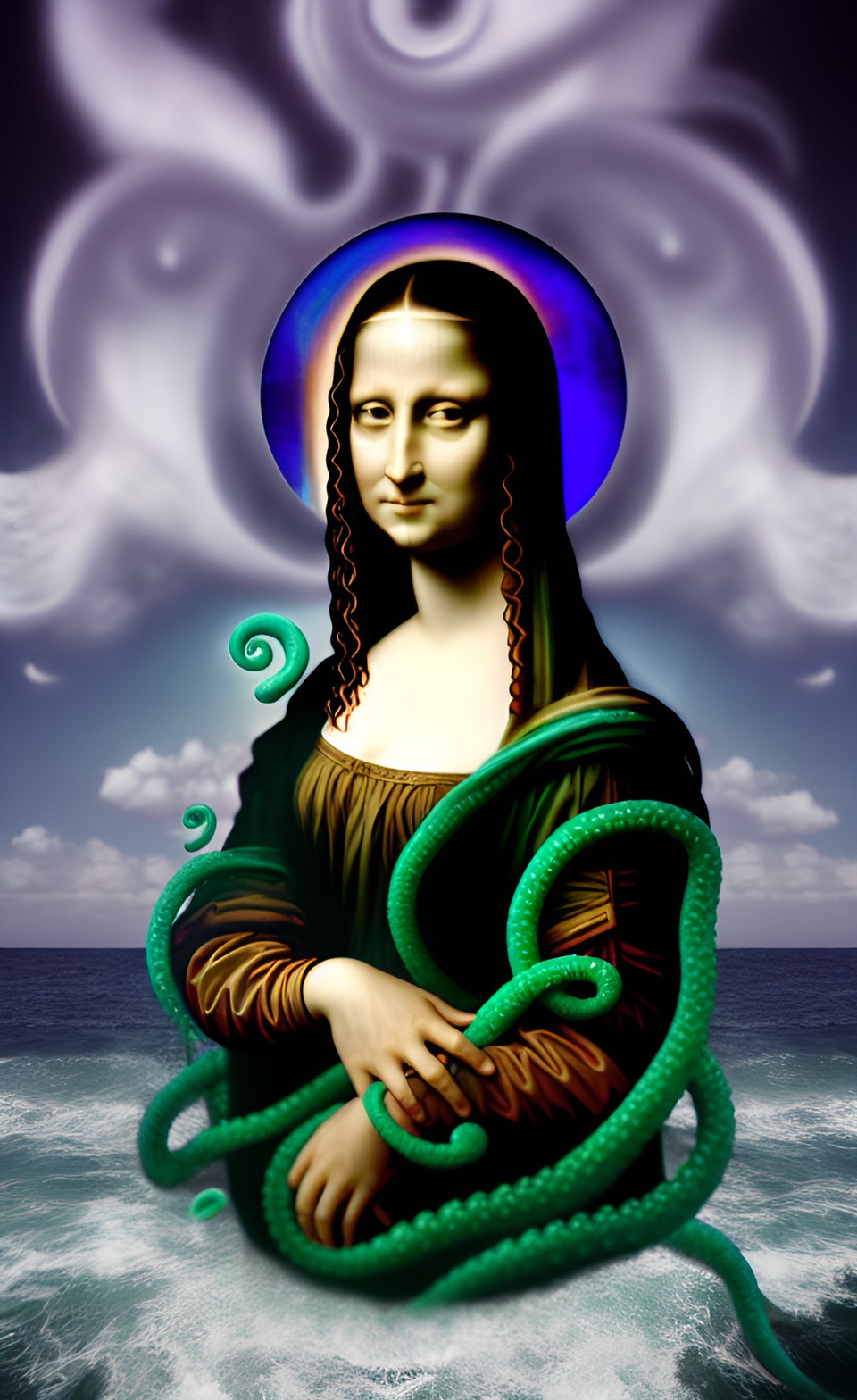 tentacle monster lovecraftiandark nightmare mona lisa tentacle horror preview