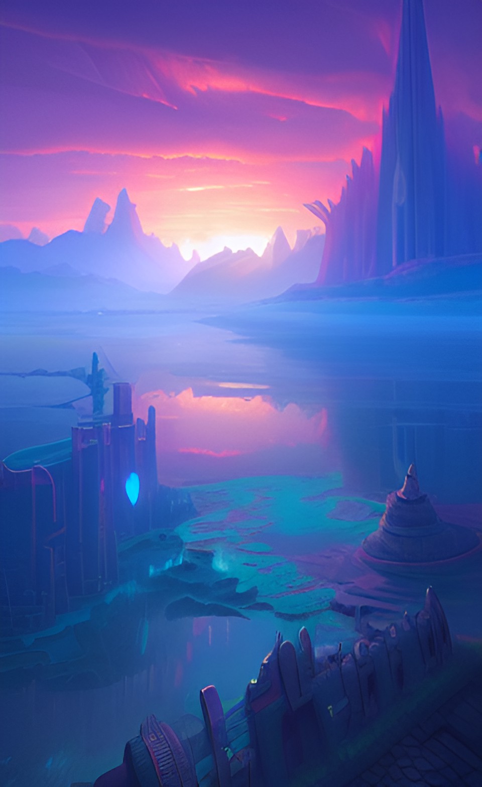 heart of the sunrise, metaphor, deep colors, scenic, hyper detailed preview