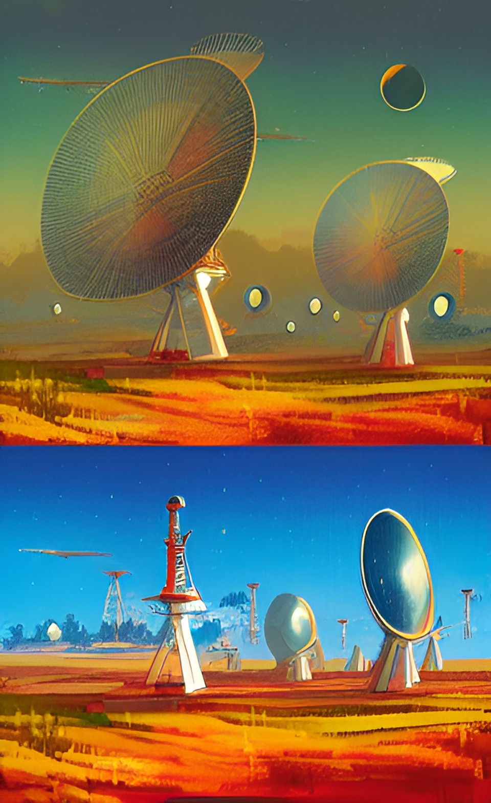 Sensor Array - radio telescope array sci fi preview