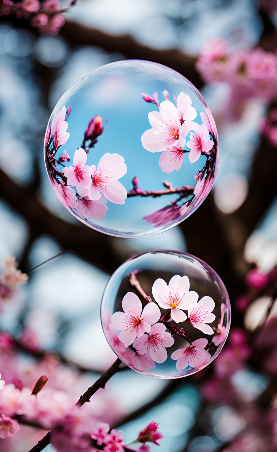 Bubbles in Spring - cherry blossom bubble preview