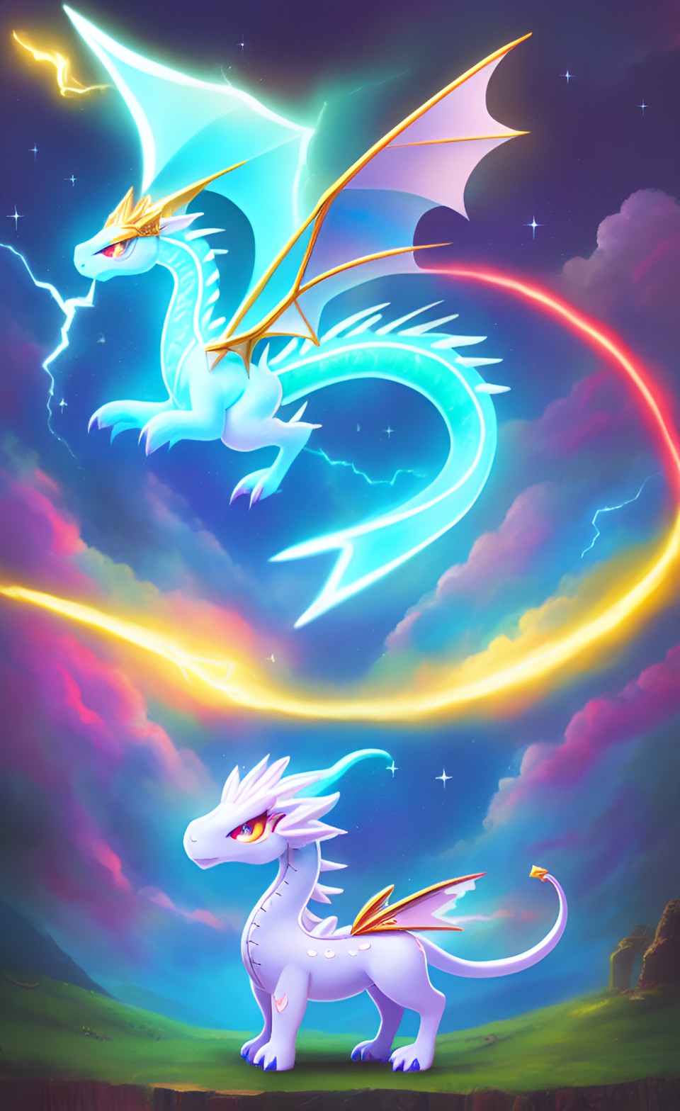 little baby magical lightning dragon preview