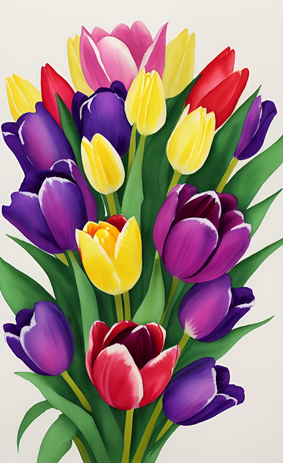 bouquet tulip watercolor preview