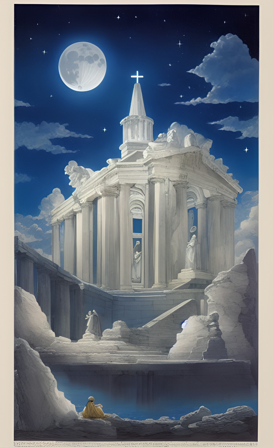 day 2: the sky was created, and the waters were devided	holy monday - jesus clears the temple	angles	selene (greek), luna (roman), mani (norse)	silver	night, moon, dreams, fertility, hunting preview