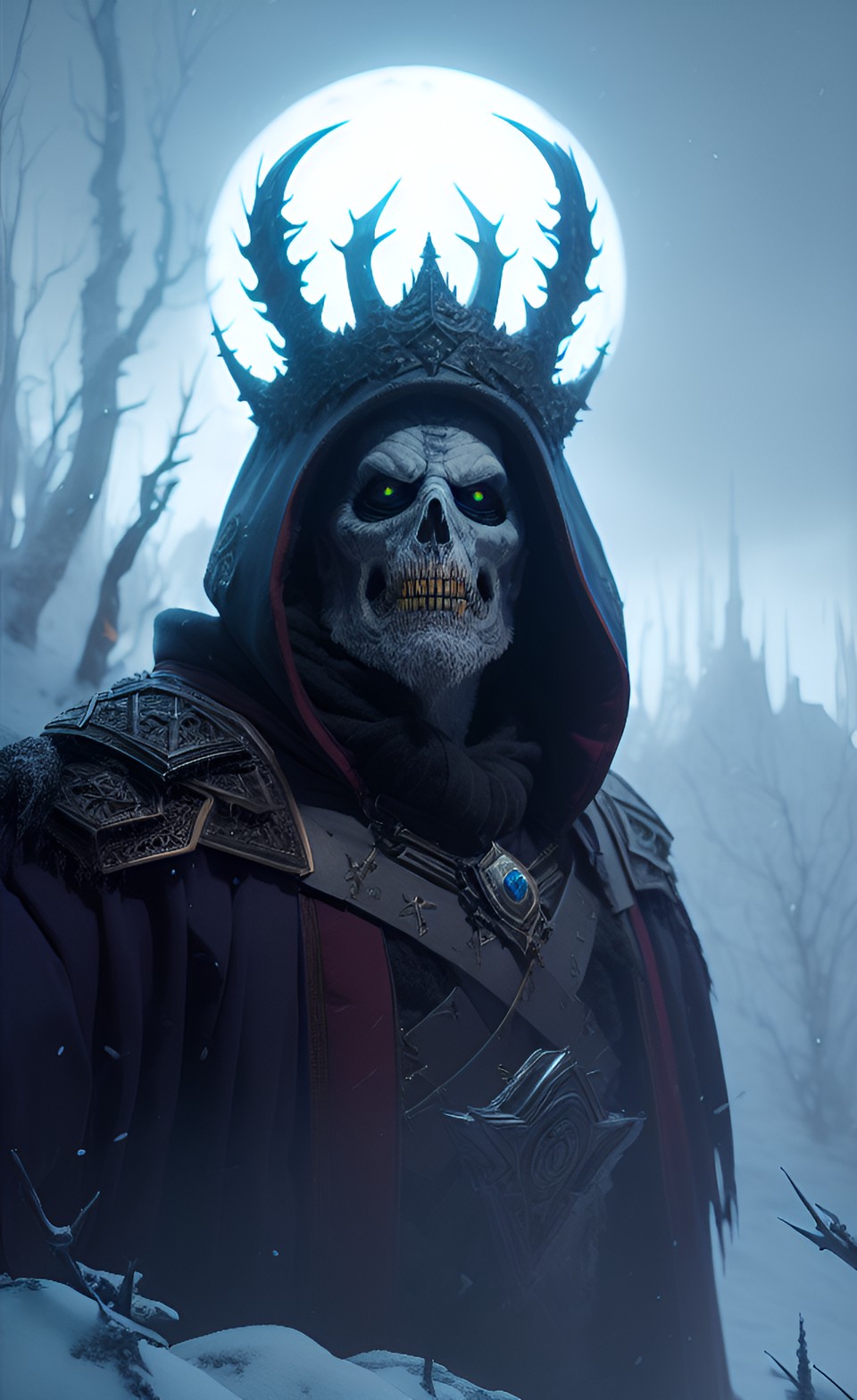 Dead of Winter - undead king, dark frozen landscape preview