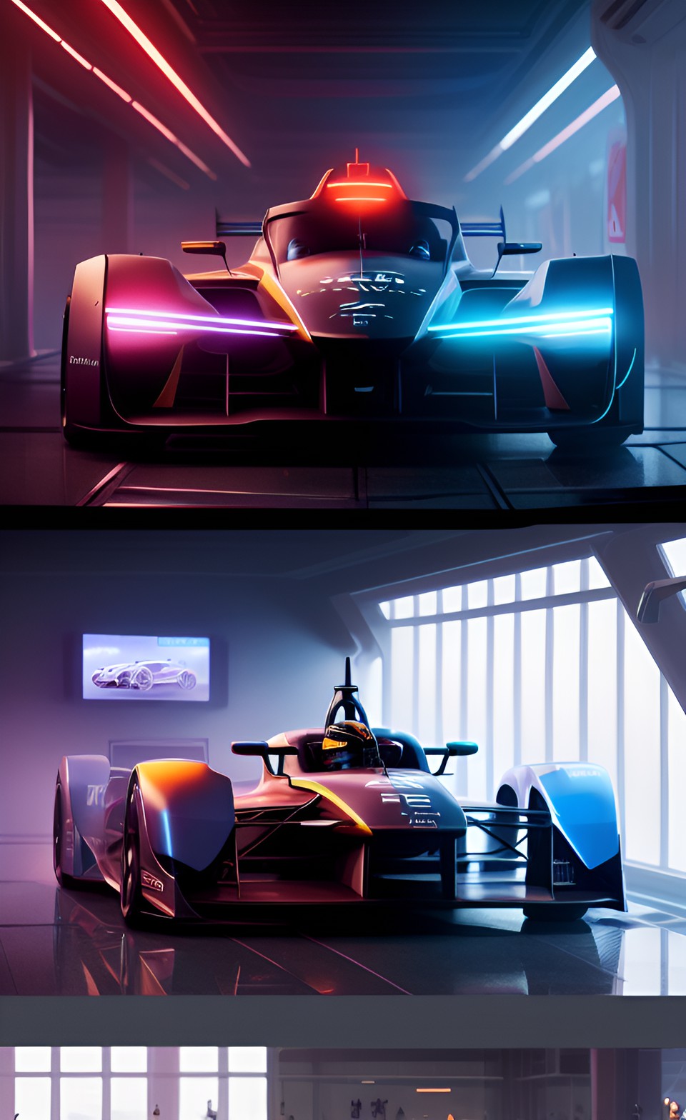 futuristic formula e car preview