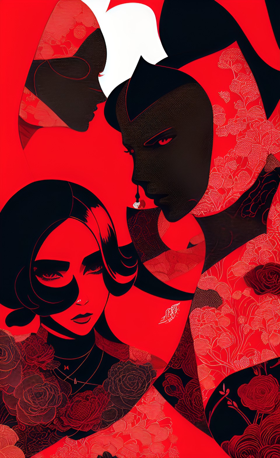 color black love in red preview