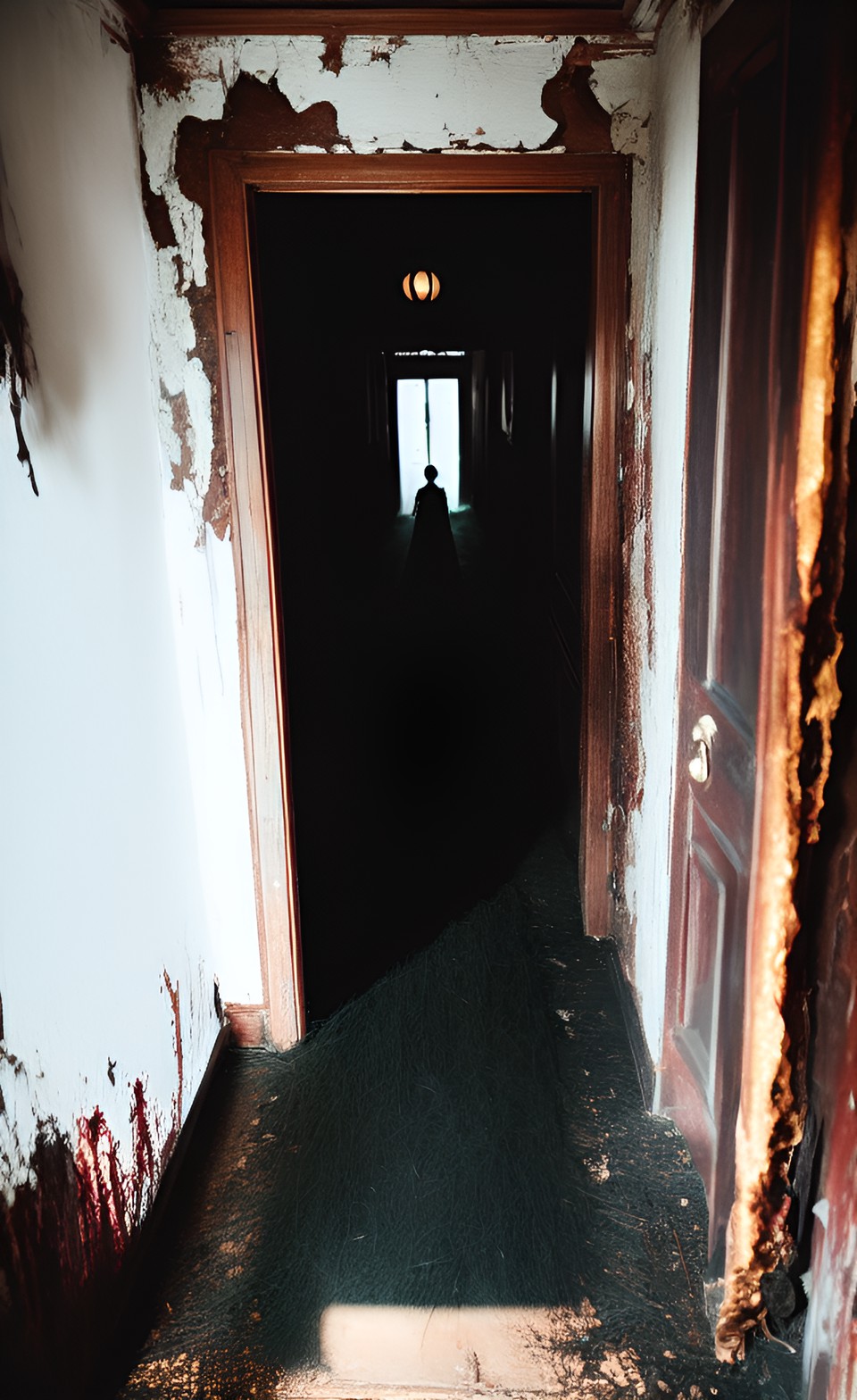 shadow people haunted house interior horror aesthetic preview