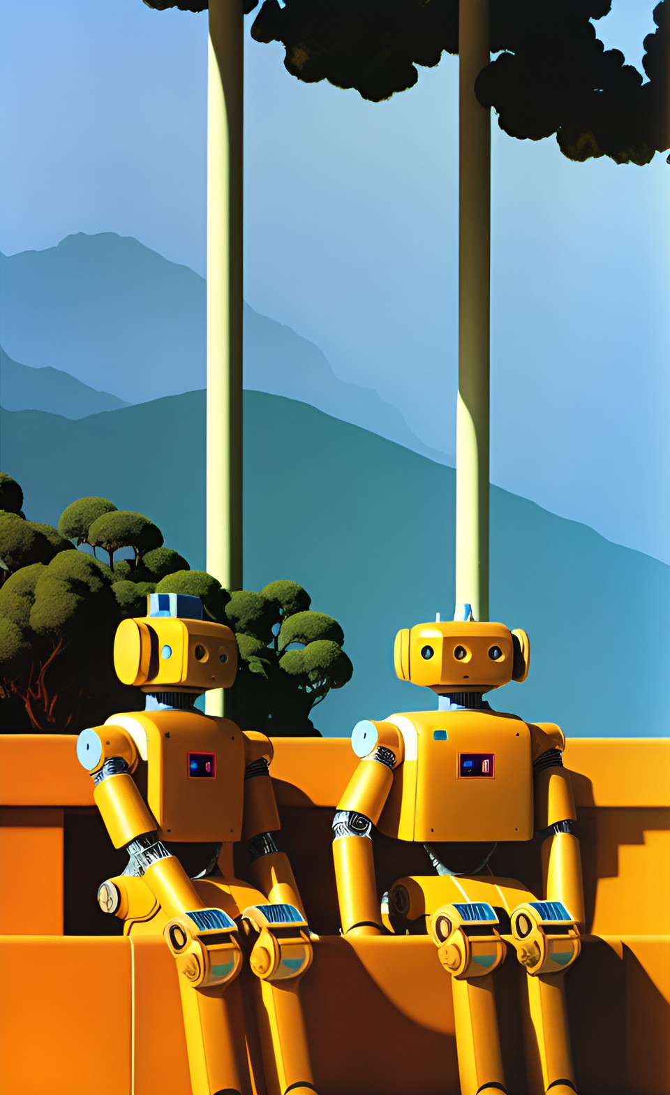 maxfield parrish robots on vacation preview