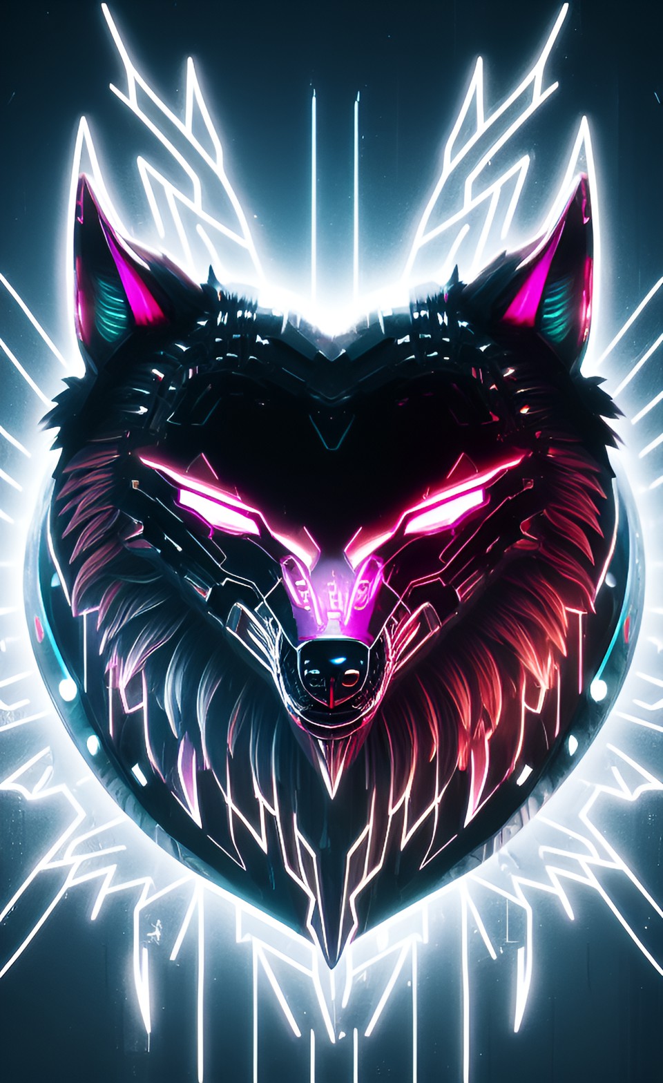 "cyberpunk wolf logo heart" preview