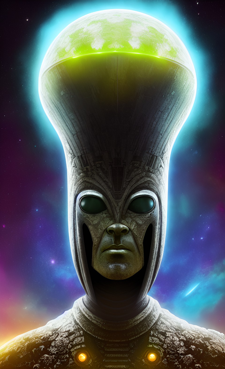 bad ancient alien, front portrait, ultrarealisctic preview