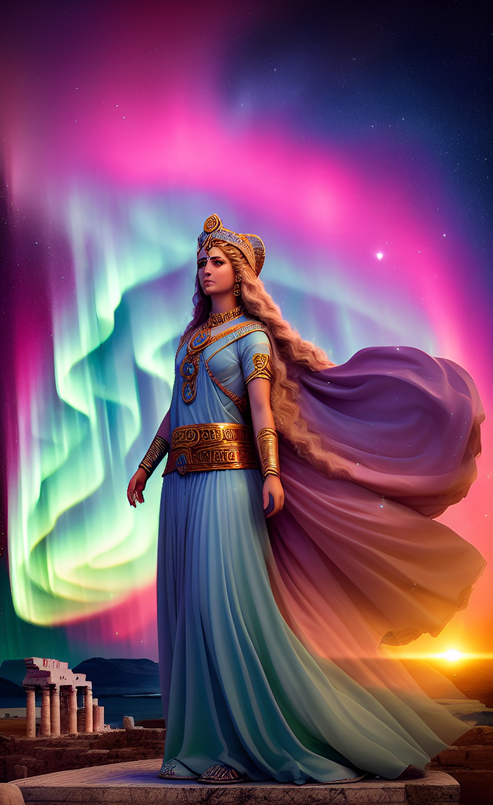 h₂éusōs - the goddess of the dawn:  eos (greek) aurora (roman) ushas (vedic)
eos (greek)
aurora (roman)
ushas (vedic) preview