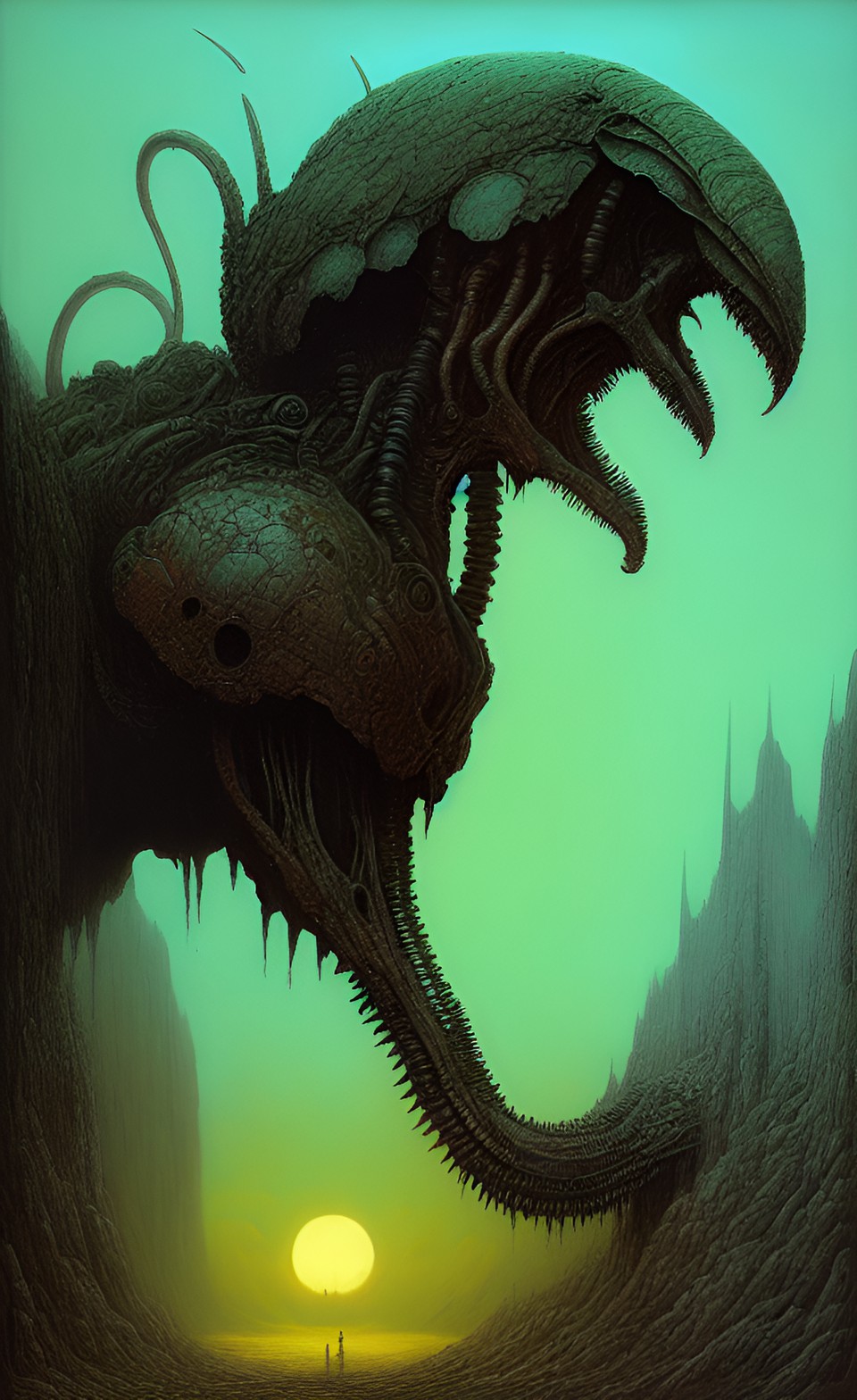 xenomorfo en arte de beksinski preview