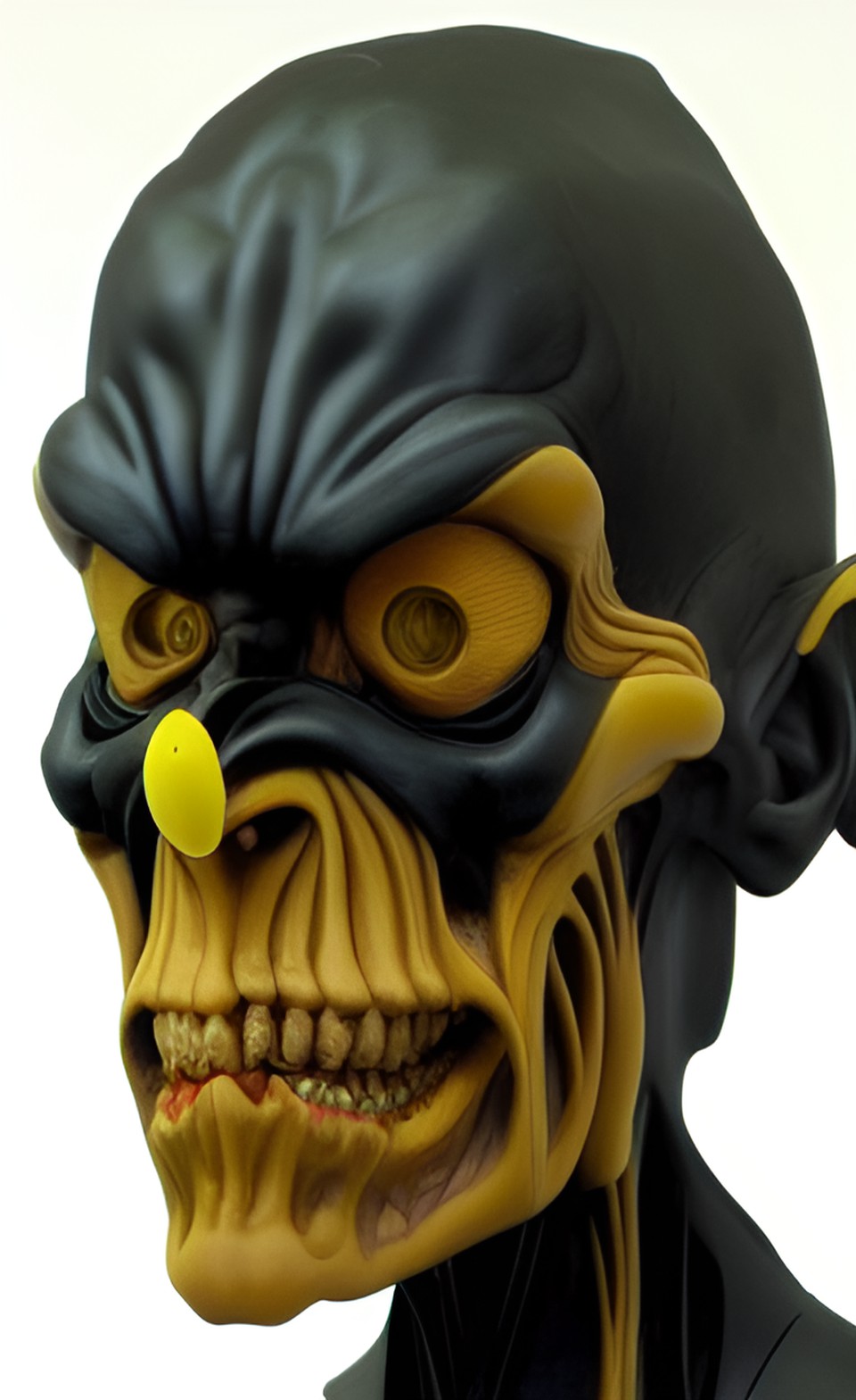 humaniod figure very detailed face with yellow eyes preview