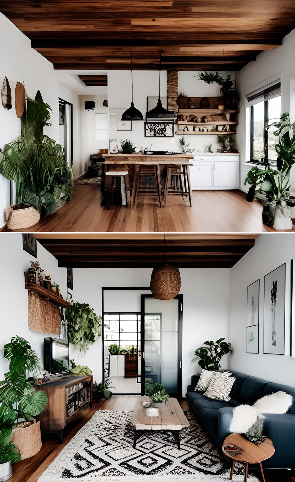 my dream apartment open floor plan, natural materials, modern eclectic boho industrial styling preview