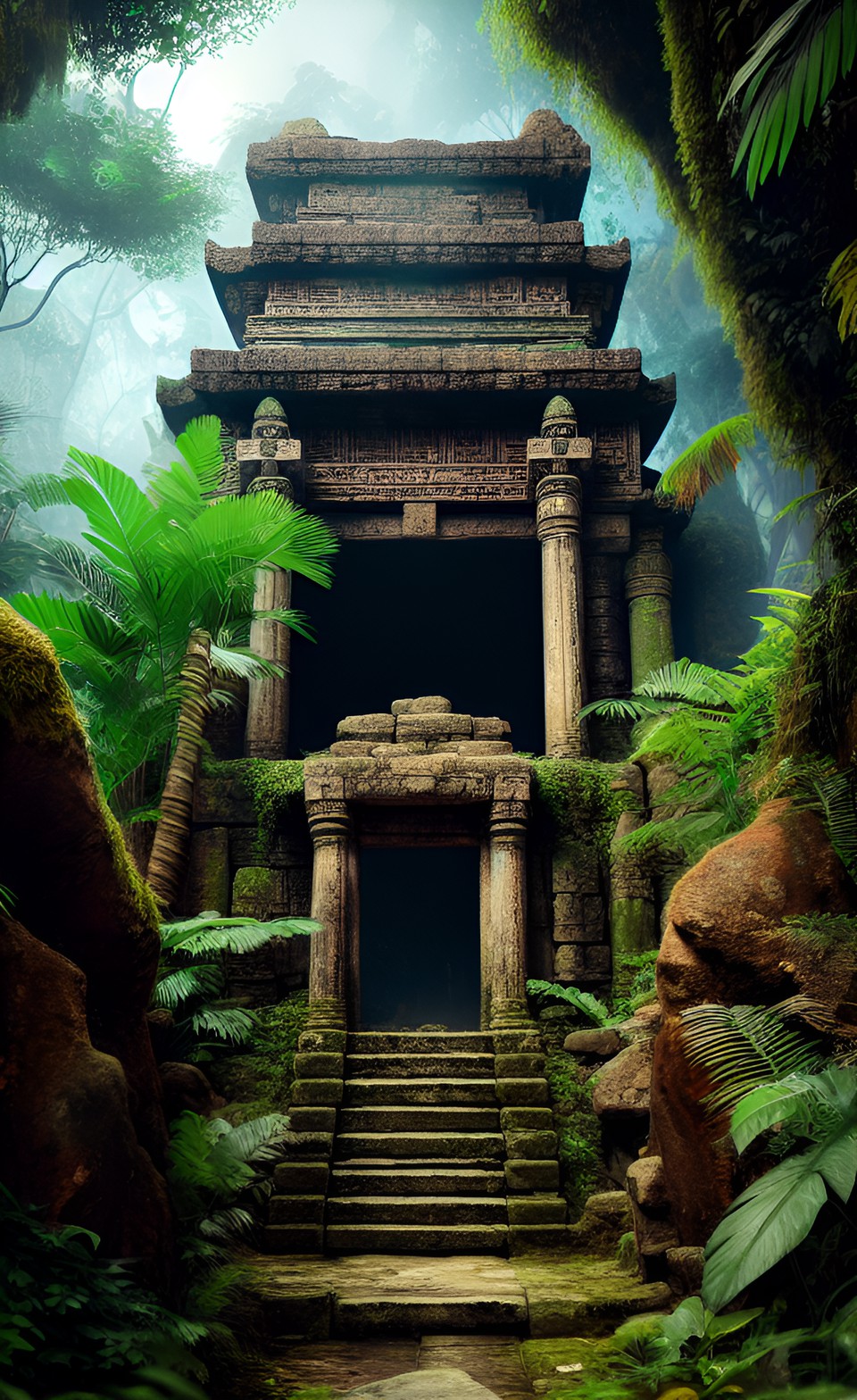 ancient temple - ancient jungle temple preview