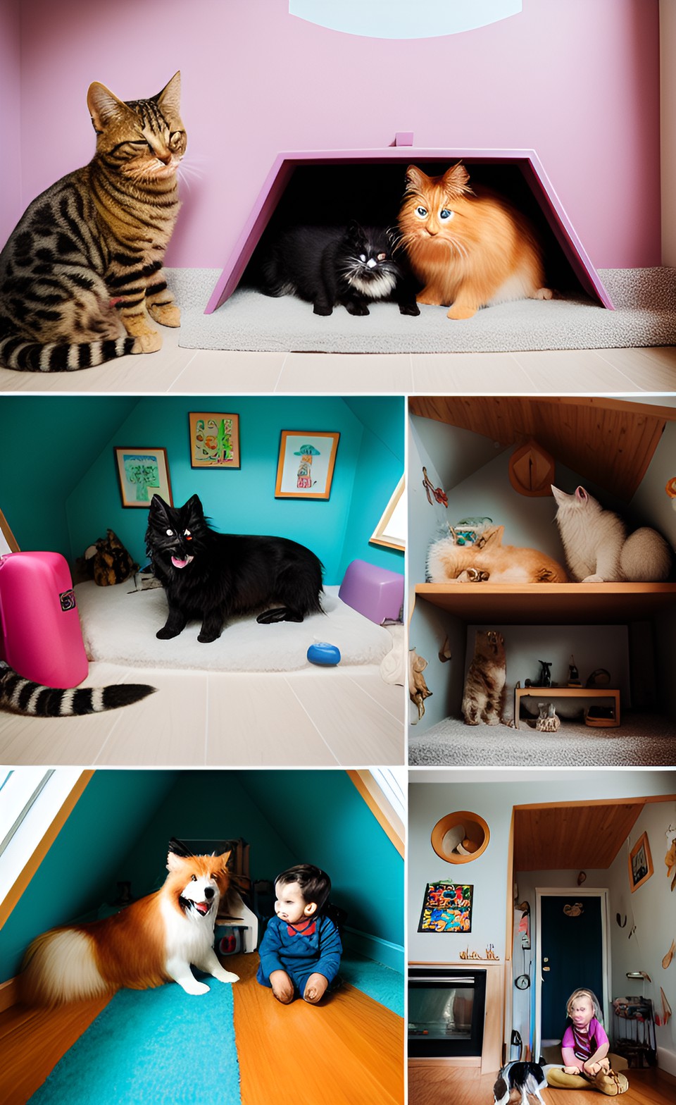 weird little family in their weird little house with their weird little pets preview