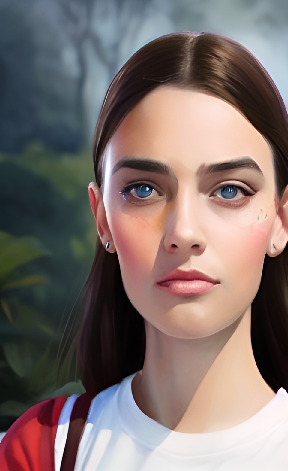 random portrait. unreal engine 3d hyper detailed hyper realistic volumetric lighting. makeup on face preview