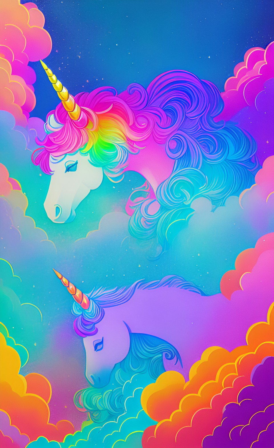 unicorn skittles rainbow sparkles vaporwave neon preview